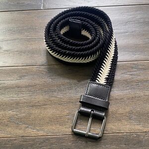 BCBGMAXAZRIA Woven Belt Black White Sz Small